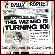 Daily Prophet Birthday Invitation